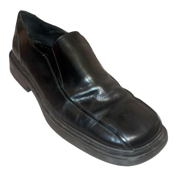 GBX Broker Loafers Mens 11 Black  Leather Moc Toe Casual Slip On Shoes - Picture 1 of 5